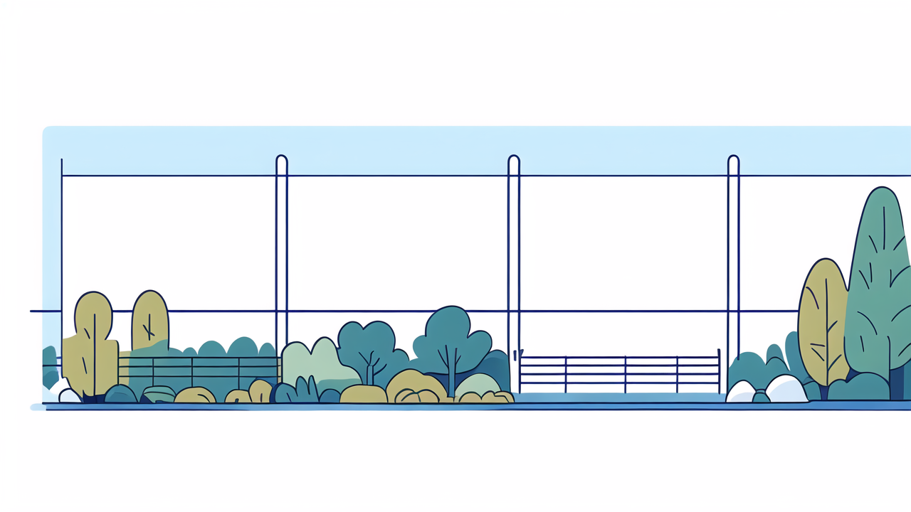 Composite fence and gate in tranquil garden fence solutions, minimalist landscape.