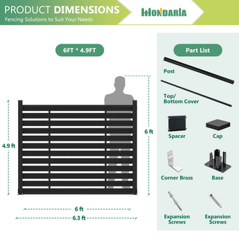 Mondaria Stylish Lattice Fence Panels for Enhanced Privacy and Outdoor Charm(For 59in)
