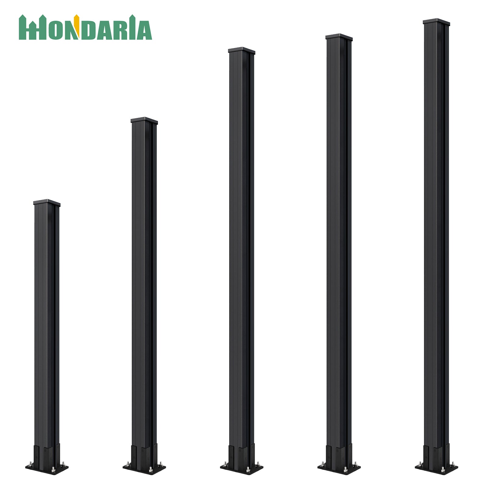 Mondaria heavy-duty aluminum posts for composite fence