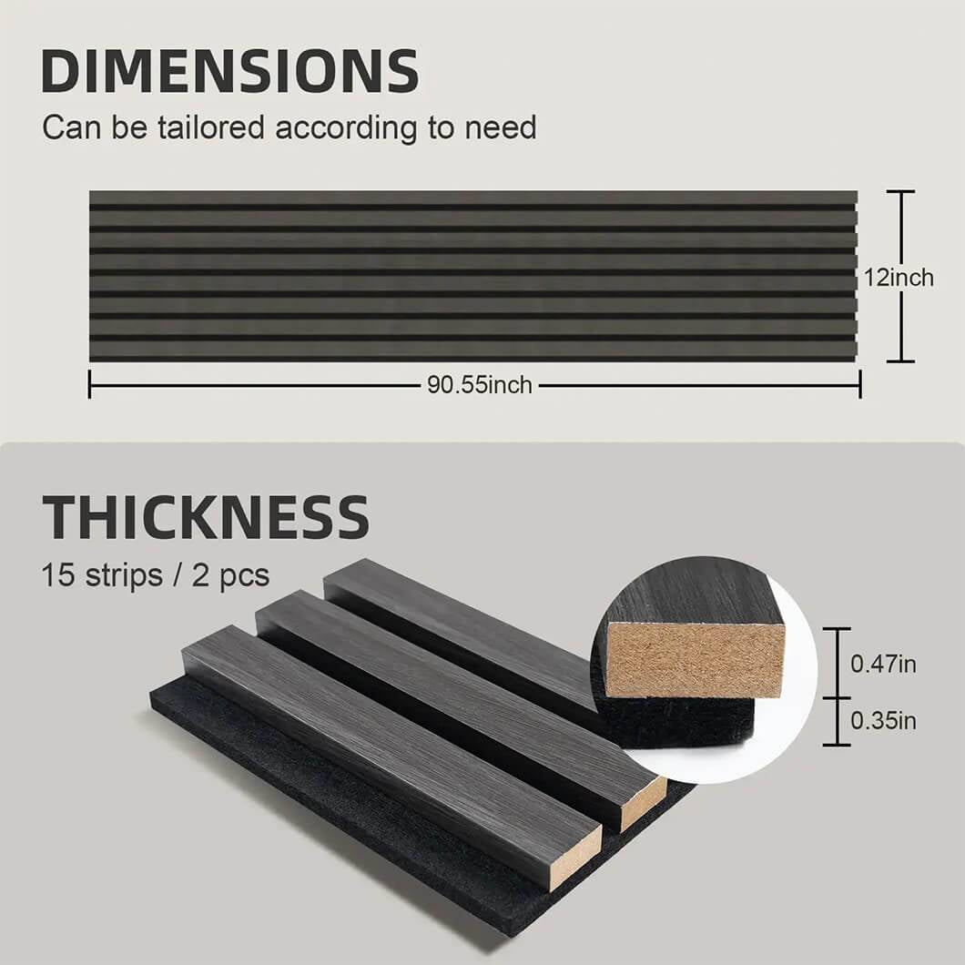 Luxury acoustic slat wood panels for soundproofing and aesthetic wall decor in garden fence4