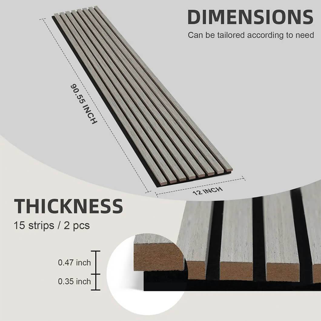 Luxury acoustic slat wood panels for soundproofing and aesthetic wall decor in garden fence6