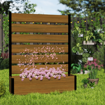 Vertical Screen Planter Bed - Raised Garden Box with Trellis for Climbing Plants