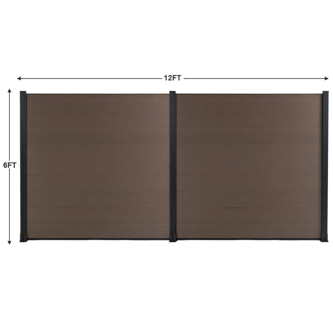 DIY 6 ft. H x 6 ft. W x 0.8 in horizontal privacy composite fence panel for outdoor AM10114
