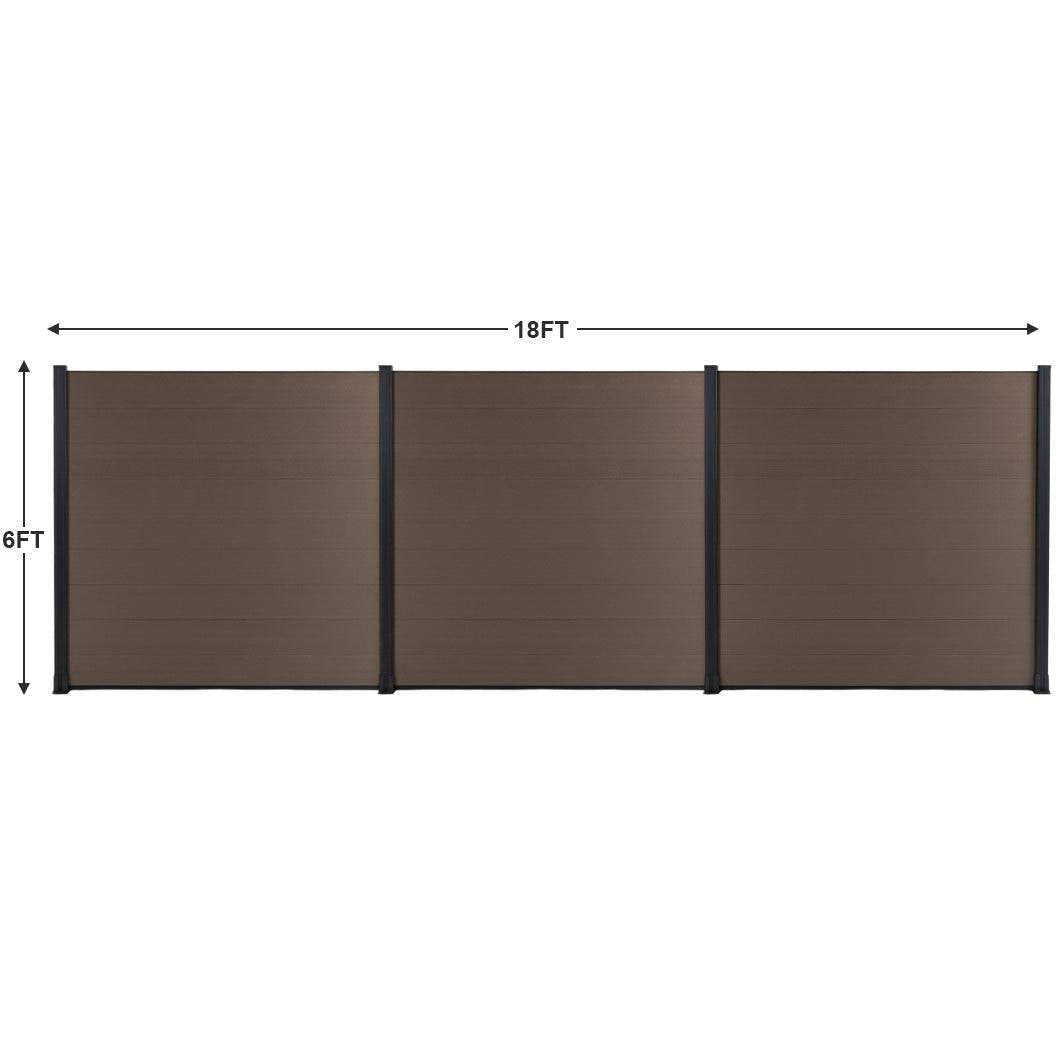 DIY 6 ft. H x 6 ft. W x 0.8 in horizontal privacy composite fence panel for outdoor AM1012