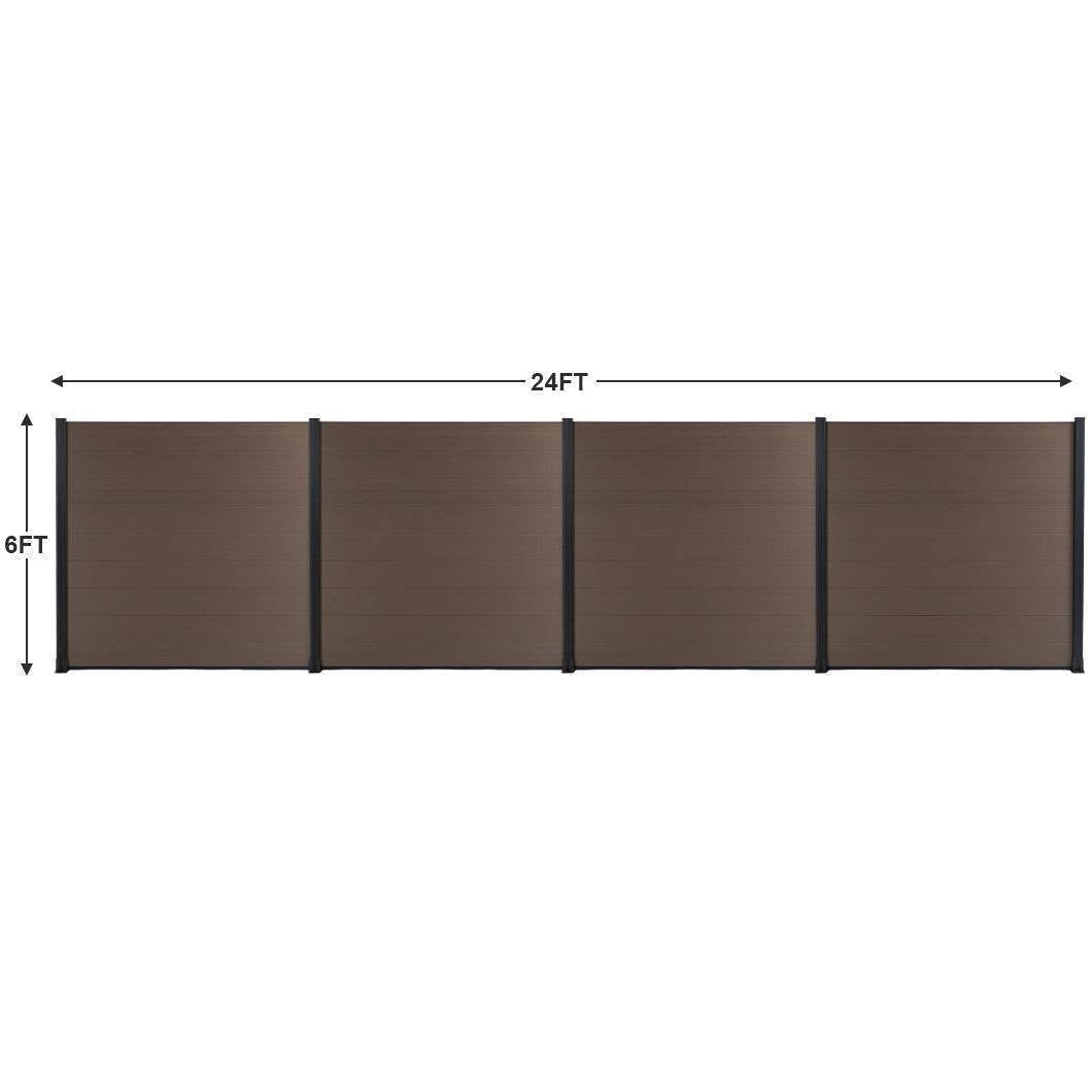 DIY 6 ft. H x 6 ft. W x 0.8 in horizontal privacy composite fence panel for outdoor AM10129