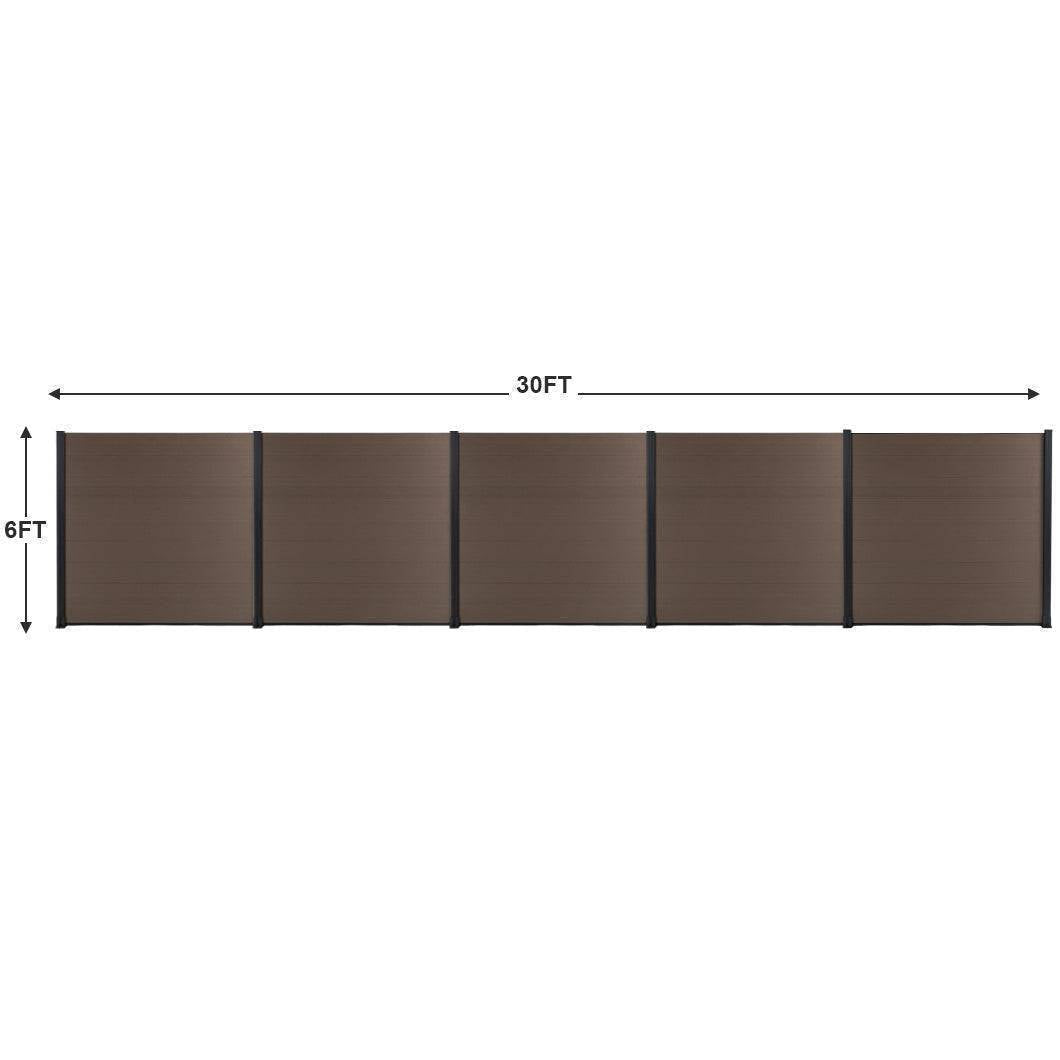 DIY 6 ft. H x 6 ft. W x 0.8 in horizontal privacy composite fence panel for outdoor AM10120