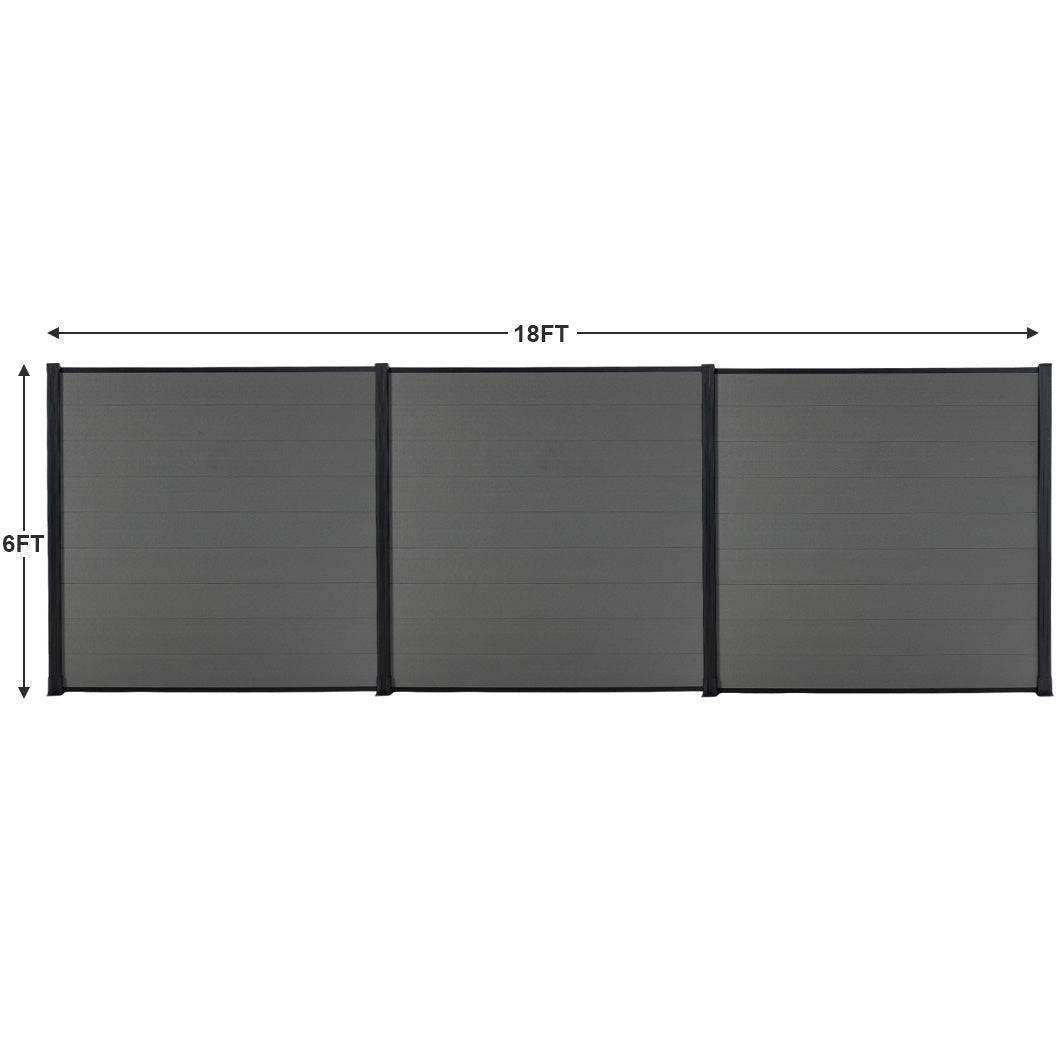 DIY 6 ft. H x 6 ft. W x 0.8 in horizontal privacy composite fence panel for outdoor AM10113