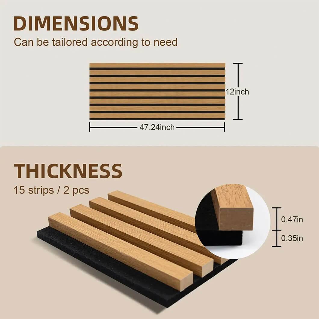 Luxury acoustic slat wood panels for soundproofing and aesthetic wall decor in garden fence10