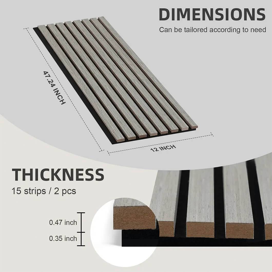 Luxury acoustic slat wood panels for soundproofing and aesthetic wall decor in garden fence39
