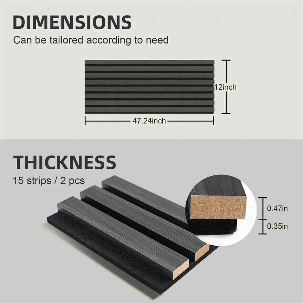 Luxury acoustic slat wood panels for soundproofing and aesthetic wall decor in garden fence9