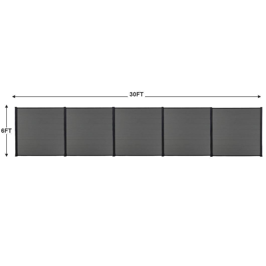DIY 6 ft. H x 6 ft. W x 0.8 in horizontal privacy composite fence panel for outdoor AM1010