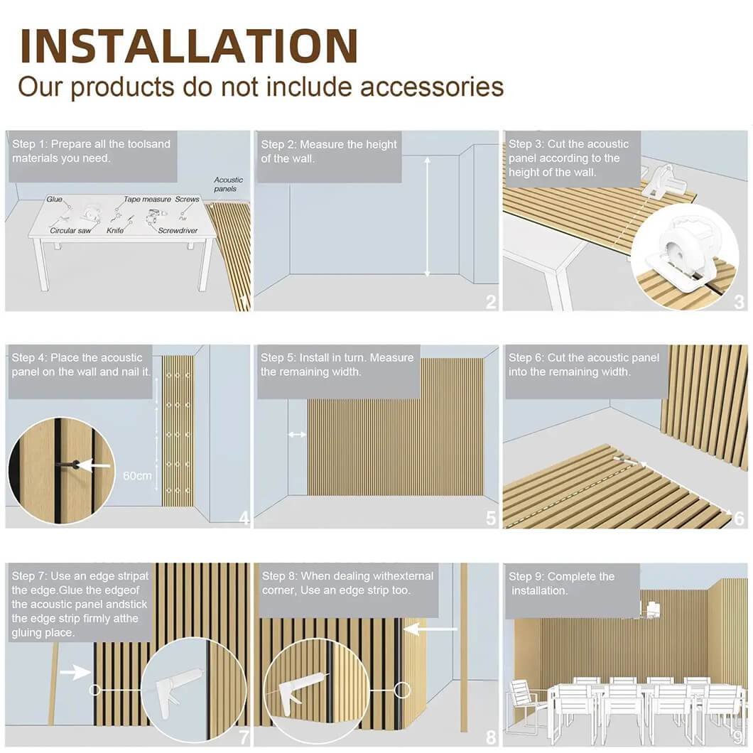 Luxury acoustic slat wood panels for soundproofing and aesthetic wall decor in garden fence29