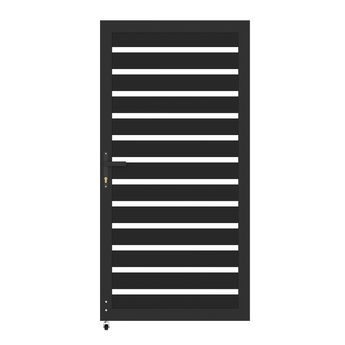 Mondaria 6ft H × 3ft W Aluminum Slatted Gate – Modern & Breezy Design