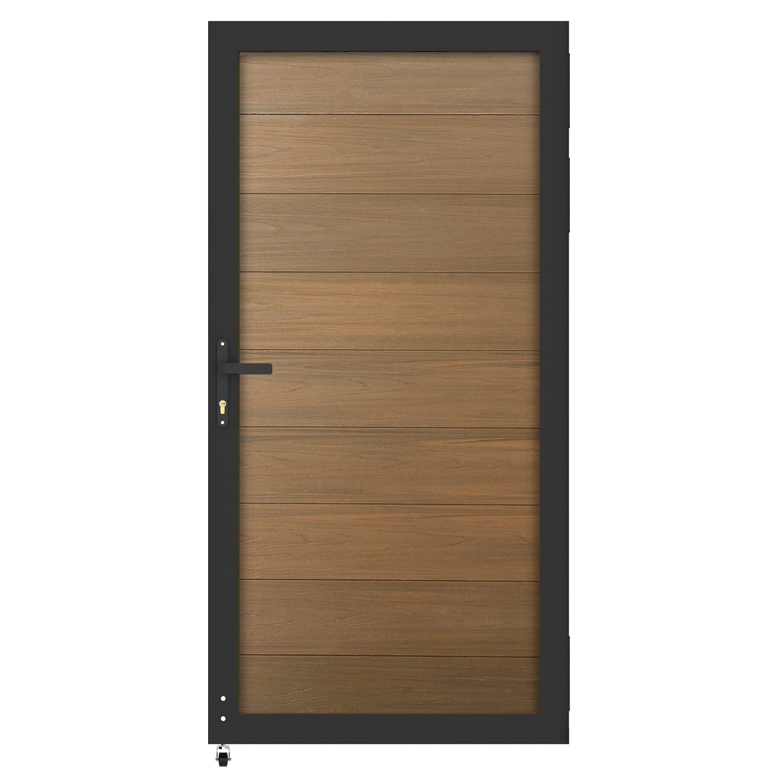 Stylish brown 6x3ft single fence gate made of composite wood