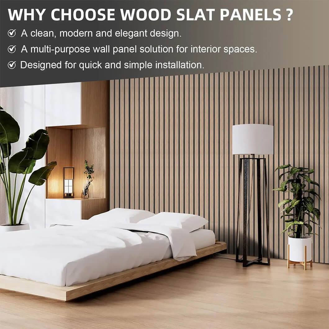 Luxury acoustic slat wood panels for soundproofing and aesthetic wall decor in garden fence26