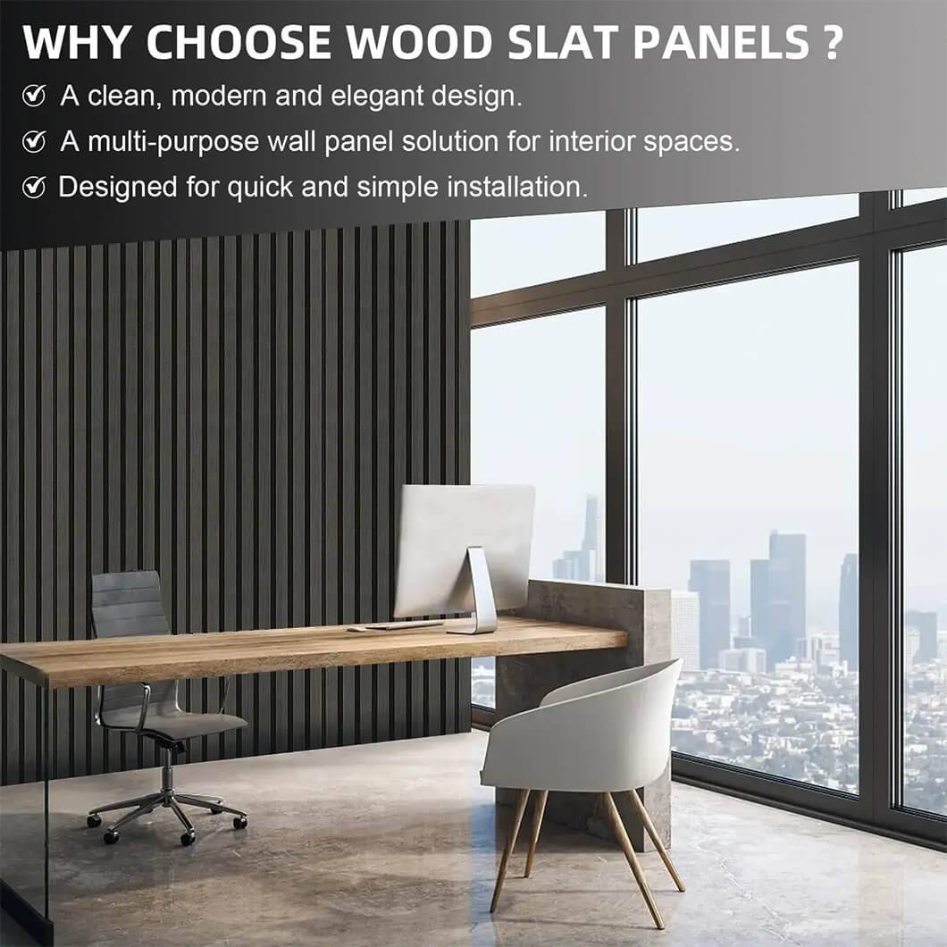 Luxury acoustic slat wood panels for soundproofing and aesthetic wall decor in garden fence38
