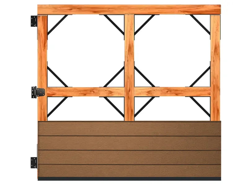Composite WPC privacy fence panels with gate kits for horizontal fences4
