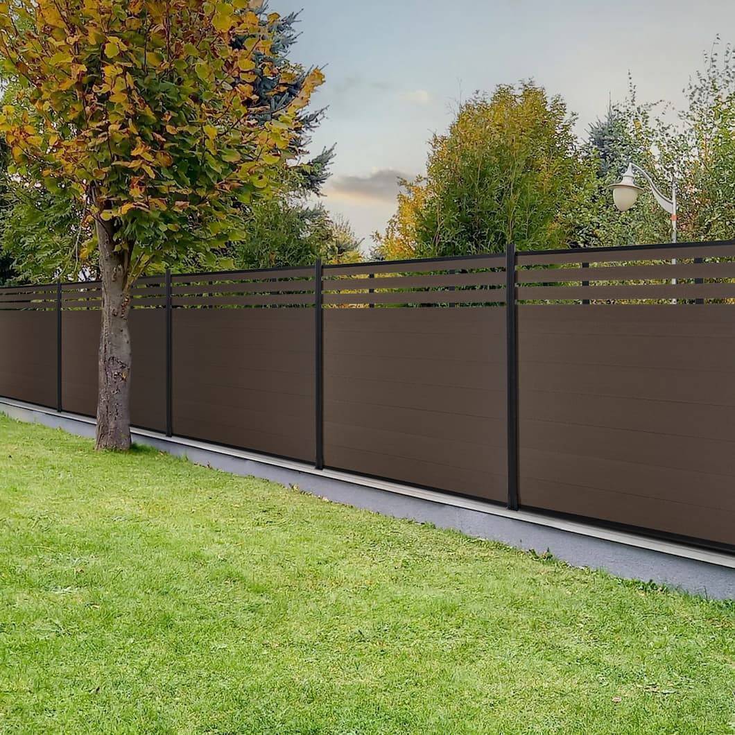 DIY 7.6 ft. H x 6 ft. W lattice top composite privacy fence panel in horizontal style28