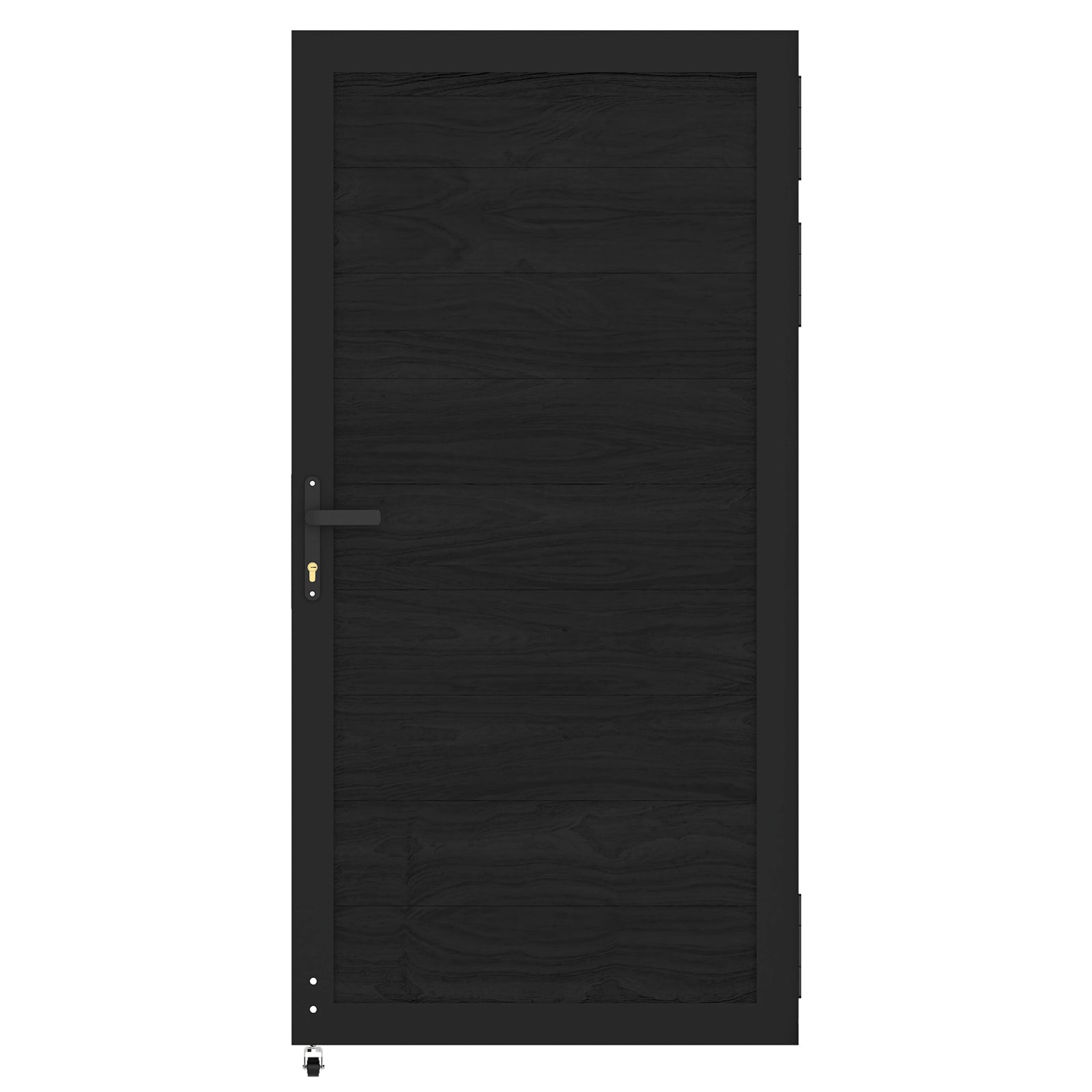 Durable black composite wood single gate 6x3 feet – Mondaria