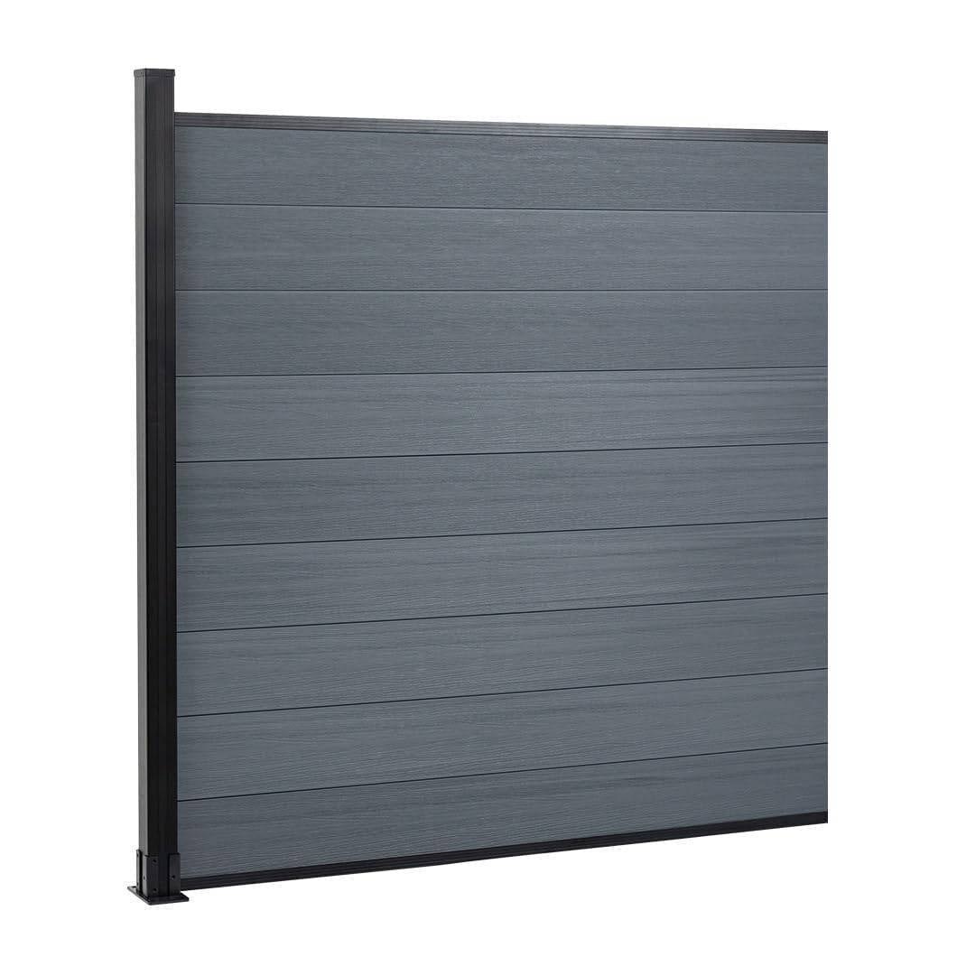 mondaria-diy-privacy-fence-composite-fence-gray-one-panel-and-one-post-gj13
