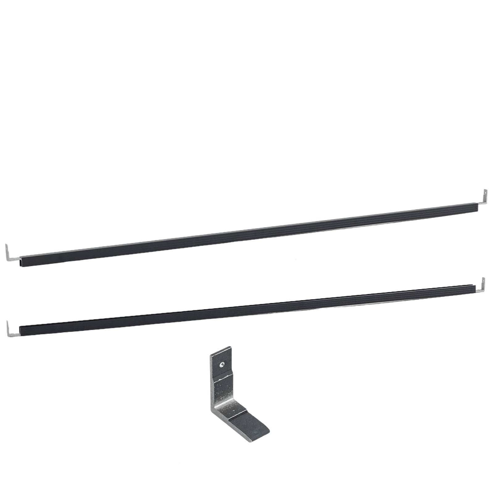 DIY privacy fence with horizontal composite panels, WPC fence planks, and black aluminum frame kit3