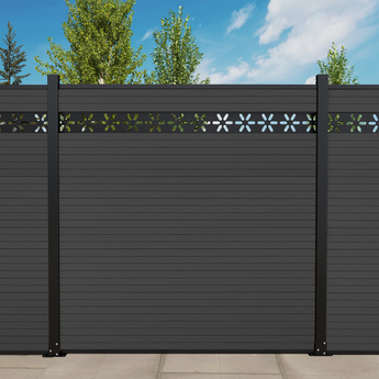 Mondaria Composite Fence—For Outside, Decorative Garden Fences for Home  With Ground Posts and Decorative Screen