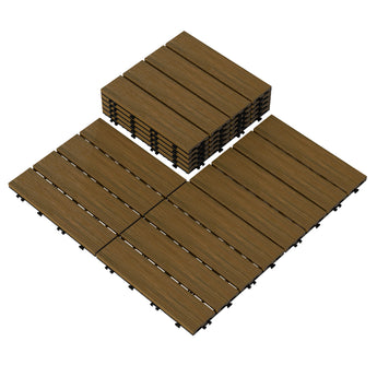 Mondaria DIY Composite Interlocking Deck  – Durable Outdoor Flooring（10-piece）