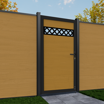 Mondaria Decorative Aluminum Infill Panels for Composite Gate
