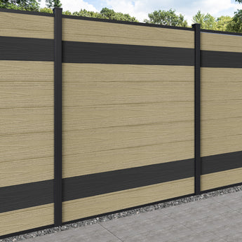 Mondaria Mixed-Color Composite Fence Panels with In-Ground Posts | Unique Outdoor Design