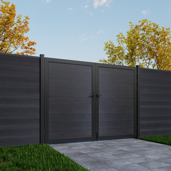 5ft(H)*6ft(W) Privacy Fence Gate Kit , with Metal Frame and Knob Kits, double gate