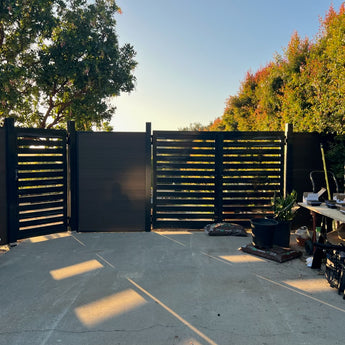 Aluminum Privacy Gate 5.88ft×4ft - Rust-Proof, Low Maintenance