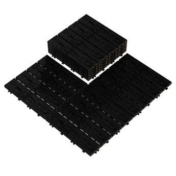 Mondaria DIY Composite Interlocking Deck  – Durable Outdoor Flooring（10-piece）