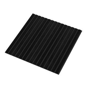 Acoustic Wall Panels for Home – 8 Pack 23.6"x23.6" Soundproof Panels for Walls, Decorative Slat Design, Noise Reduction Panels for Home Office, Studio, Theater – Black / Walnut / Teak / White Oak