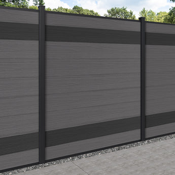 Mondaria Mixed-Color Composite Fence Panels with In-Ground Posts | Unique Outdoor Design