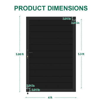 5.88ft Aluminum Garden Gate - Sleek, Durable & Low-Maintenance