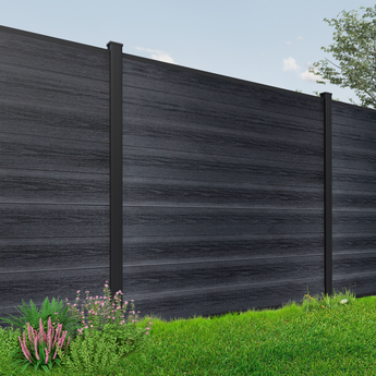 Modern Composite Privacy Fence -Grained Finish with 8ft inground post