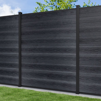 Mondaria Modern Composite Privacy Fence – Wood-Look Panels with 6ft Ground Posts | Durable, Low Maintenance Outdoor Fencing Solution