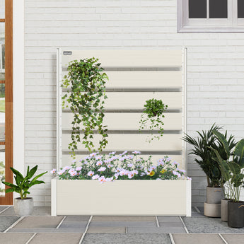 Vertical Screen Planter Bed - Raised Garden Box with Trellis for Climbing Plants