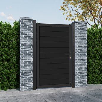 Mondaria 6ft H × 3ft W Aluminum Single Swing Gate – Lightweight & Durable