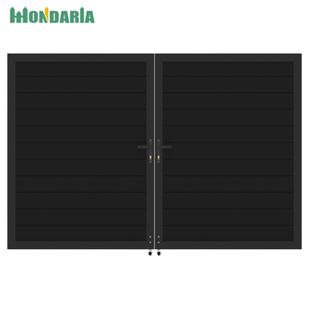 Mondaria 6ft H × 10ft W Full Aluminum Privacy Double Gate  Heavy-Duty, Rust-Proof, Modern Double Swing Gate for Driveway & Yard