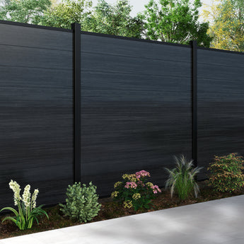 Mondaria Modern Composite Privacy Fence – Grained Finish with 8ft Inground Post