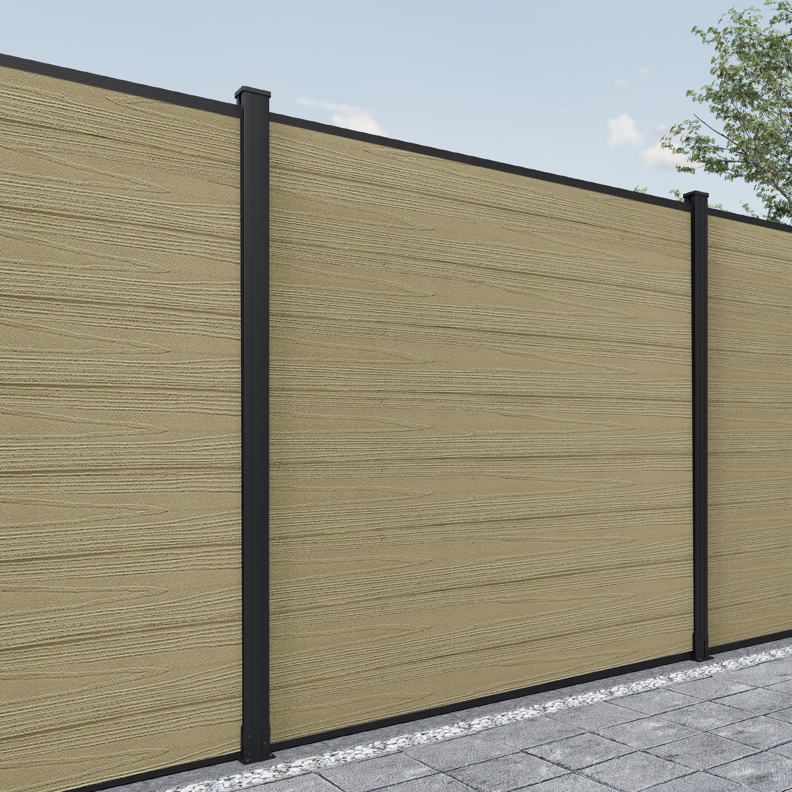 Infinity Fence Mondaria Composite Privacy Fence-Grained Finish(with 6ft post) | Fence ...