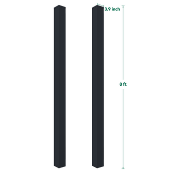 Mondaria 8ft gate post for double or single swing gate