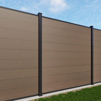 Garden Composite Privacy Fence, Brushed Finish(With 6ft ground post)
